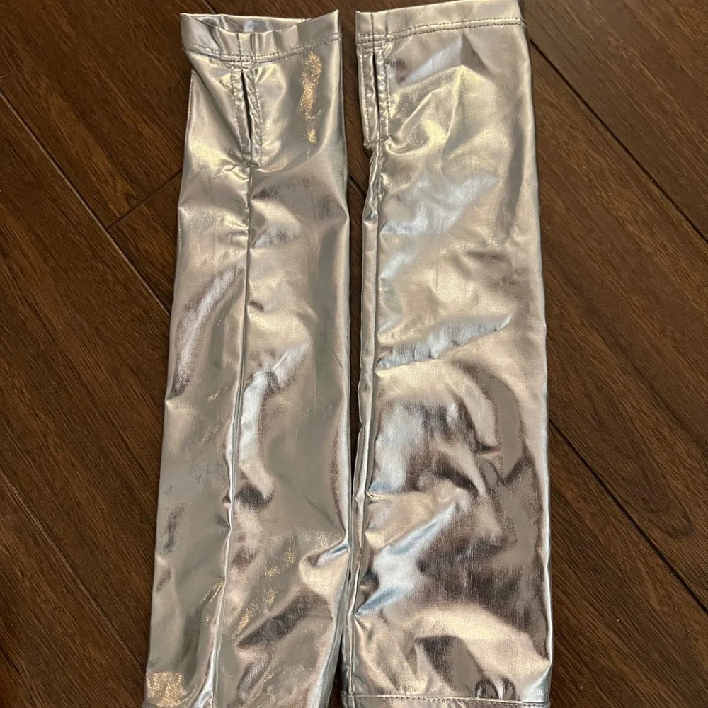 iHeartRaves Silver Metallic Bodysuit - Picture 6 of 6